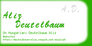 aliz deutelbaum business card